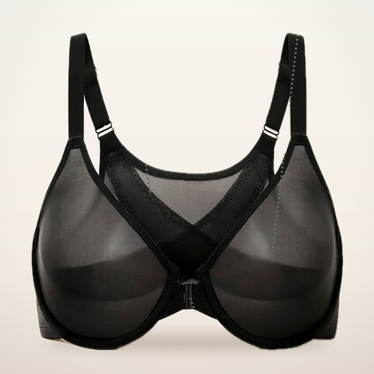 All-Day Comfort Front Closure Mesh Bra | Velvetella