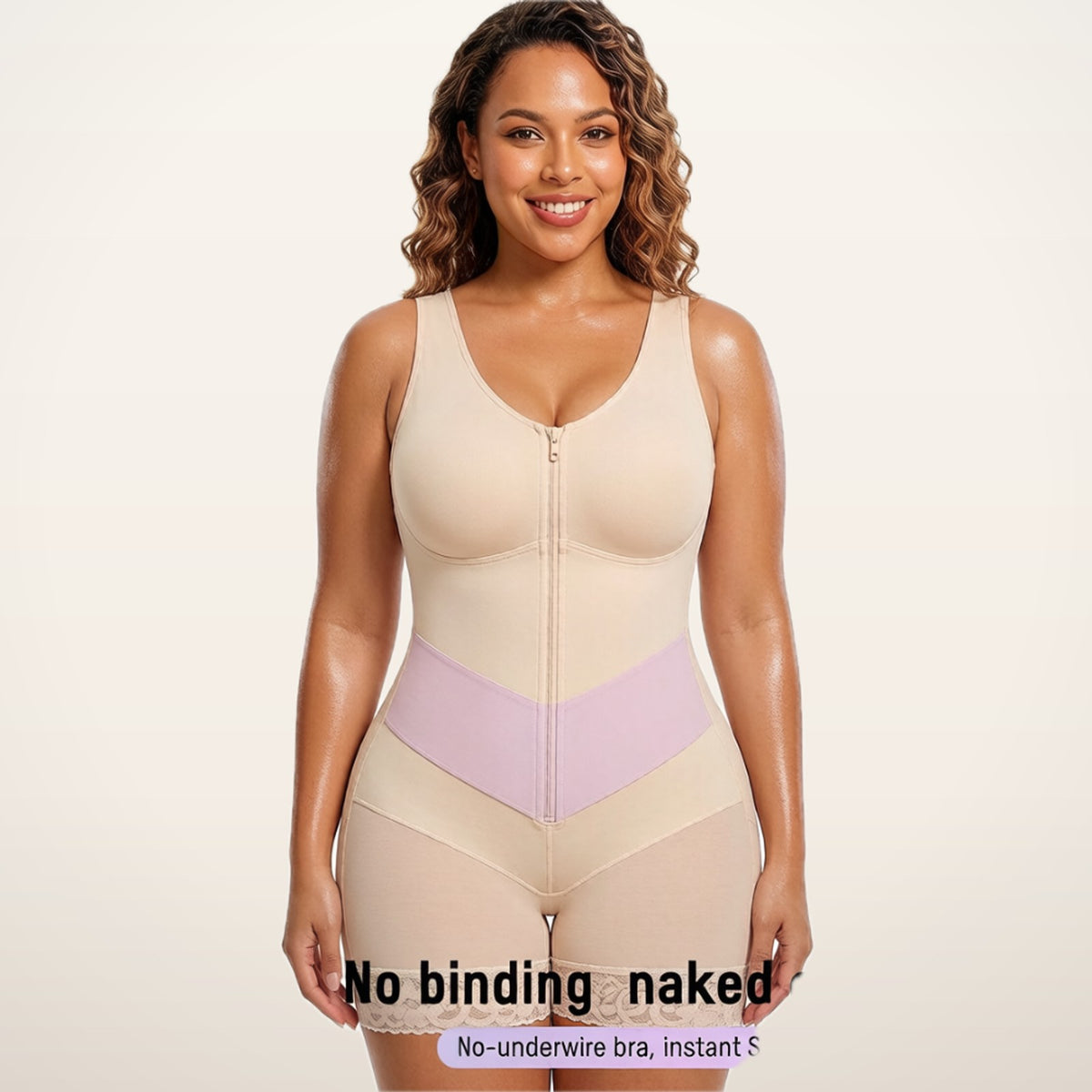Aria Front-Zip Smoothing Body Shaper | Velvetella