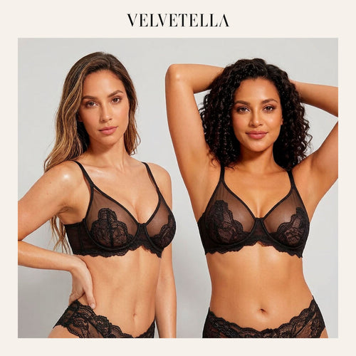2-Pack Full Coverage Lace Minimizer Bras | Velvetella