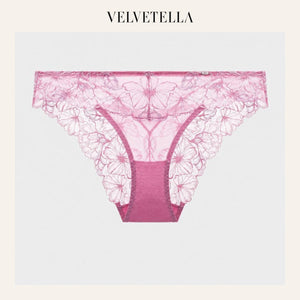 Gradient Floral Lace Sheer Mesh Briefs | Velvetella