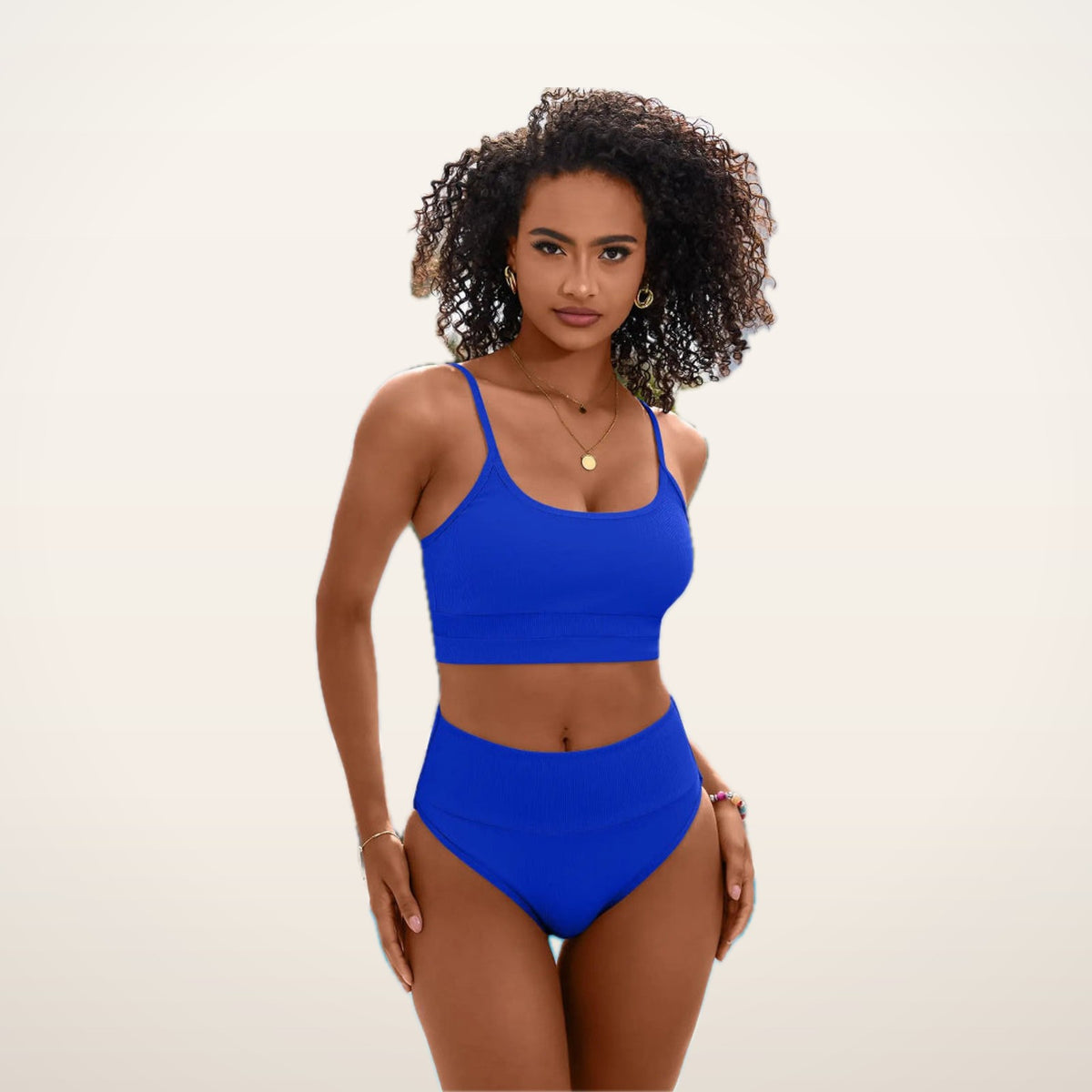 Juno Color-Block High-Waist Bikini Set | Velvetella