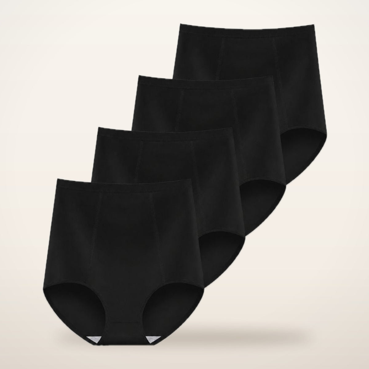 4-Pack High-Waist Cotton Stretch Briefs | Velvetella