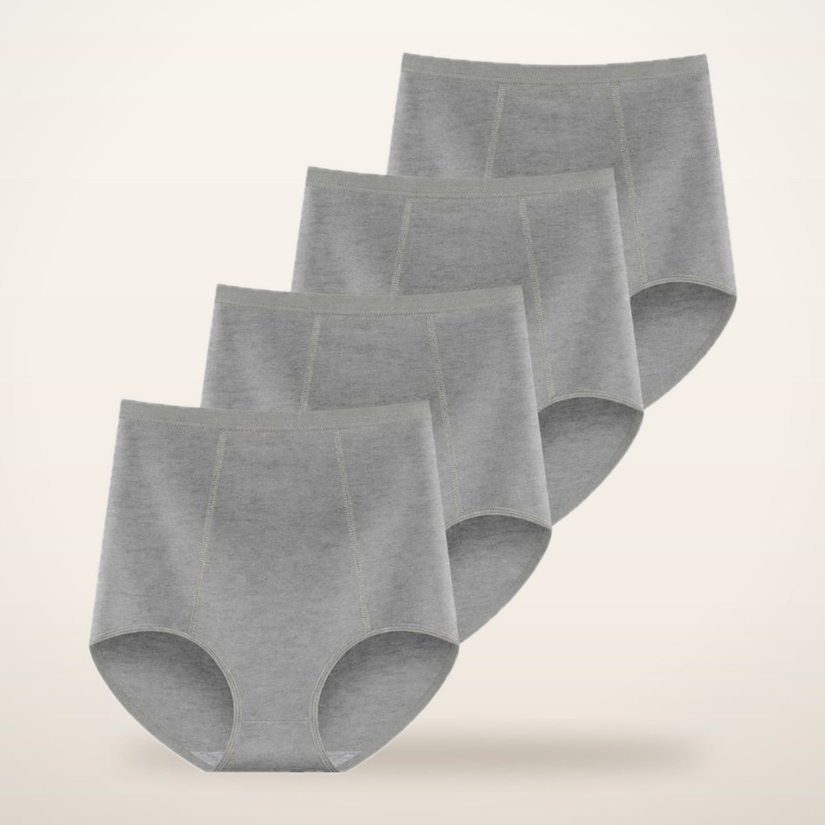 4-Pack High-Waist Cotton Stretch Briefs | Velvetella