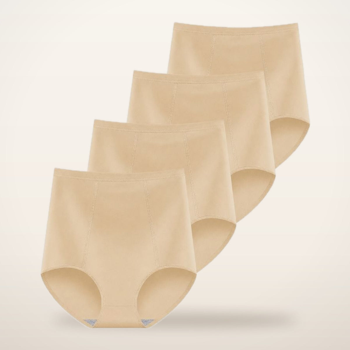 4-Pack High-Waist Cotton Stretch Briefs | Velvetella