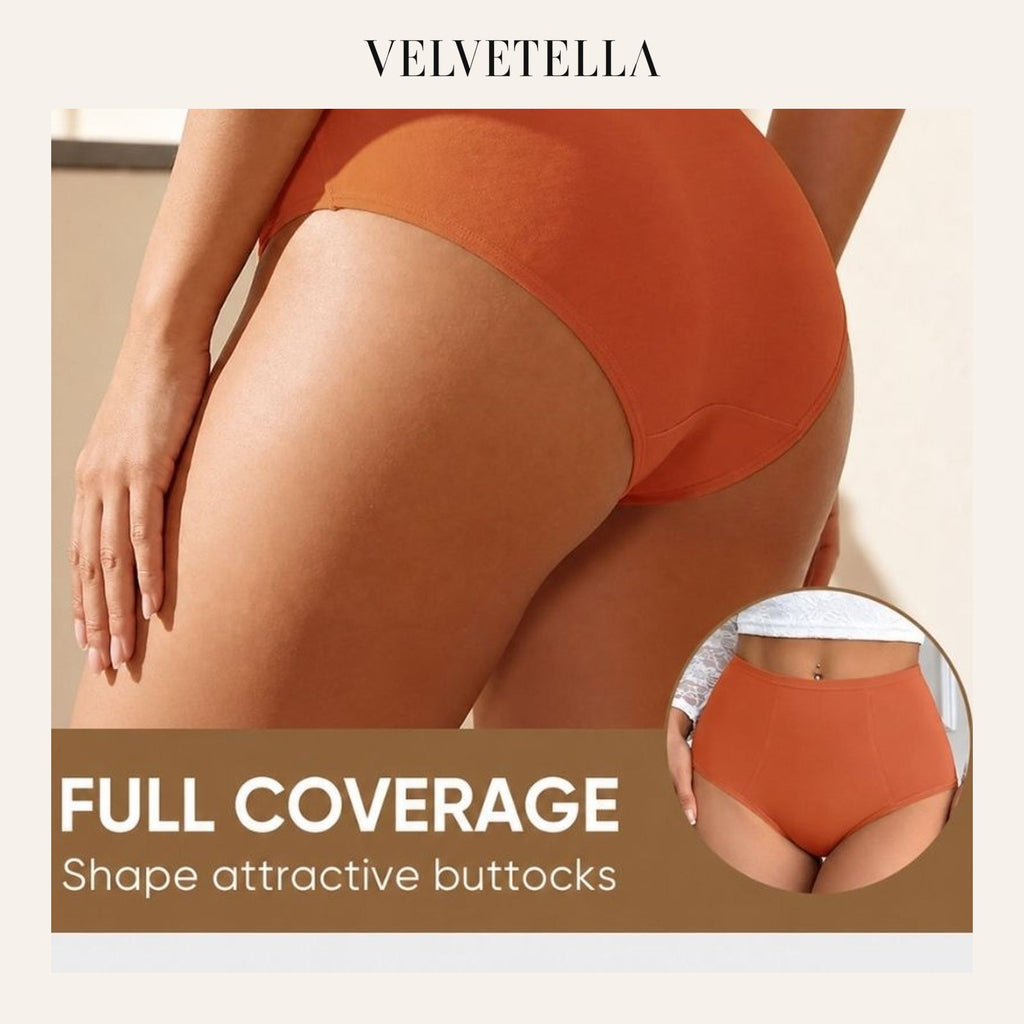 4-Pack High-Waist Cotton Stretch Briefs | Velvetella