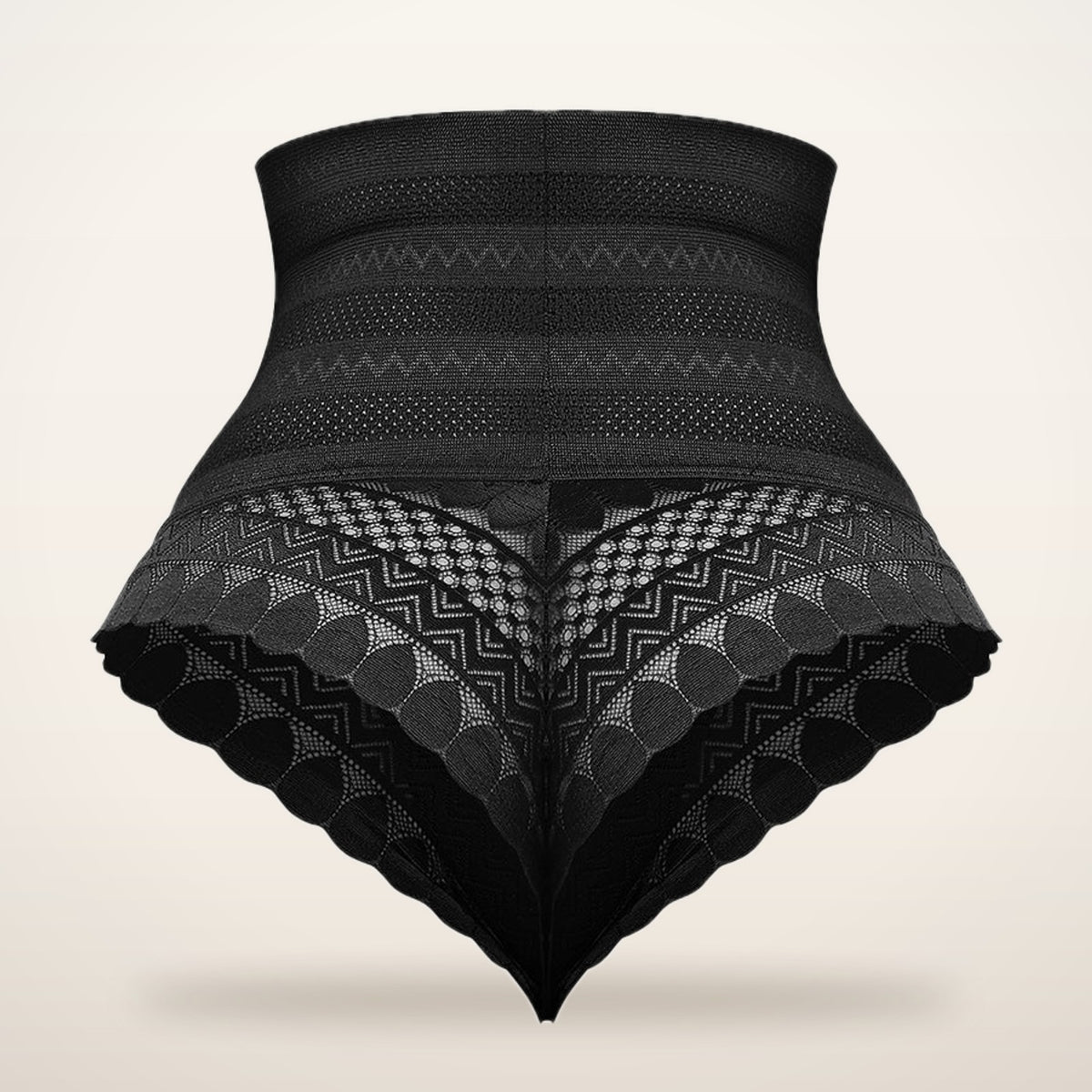 High-Waist Lace Mesh Shaping Panty | Velvetella
