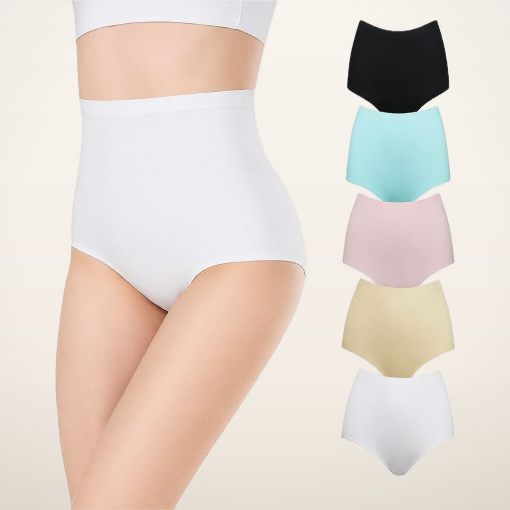 5-Pack High-Waist Seamless No-Show Briefs | Velvetella