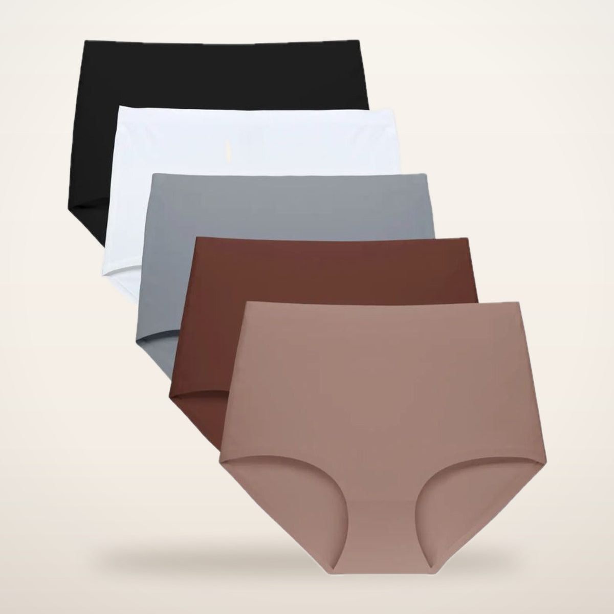 5-Pack High-Waist Seamless No-Show Briefs | Velvetella
