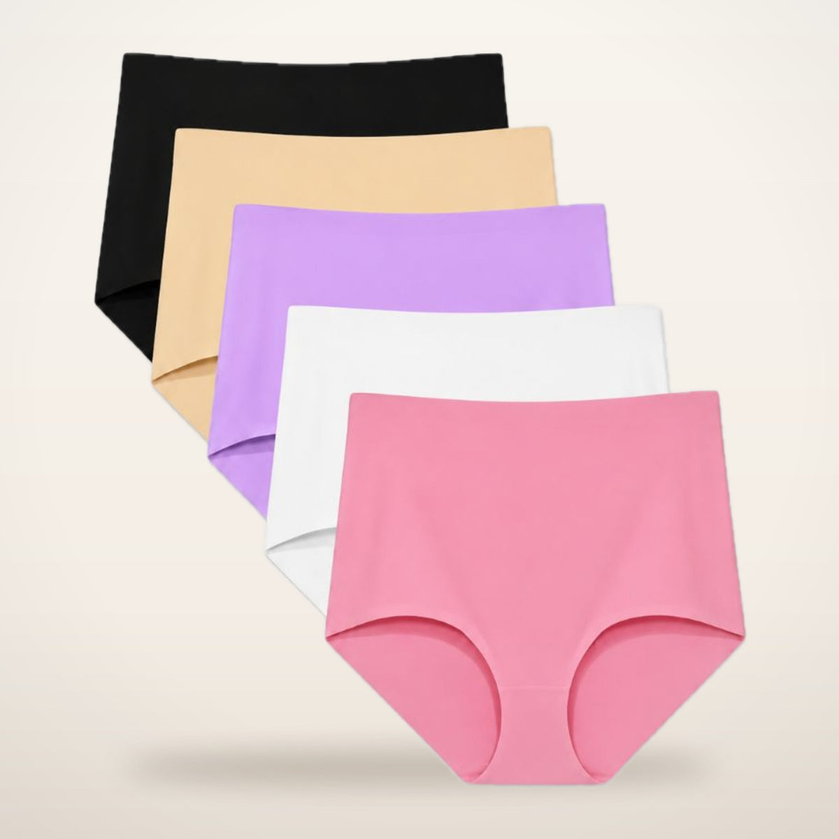 5-Pack High-Waist Seamless No-Show Briefs | Velvetella