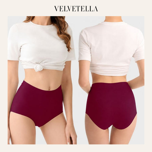 5-Pack High-Waist Seamless No-Show Briefs | Velvetella