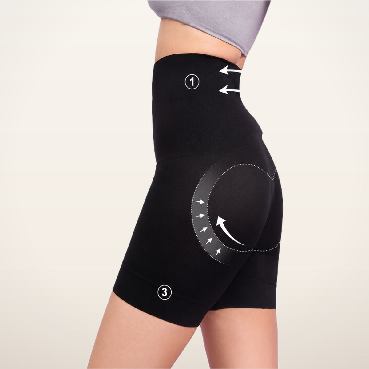 Luz High-Waist Butt-Lift Shaper Shorts | Velvetella
