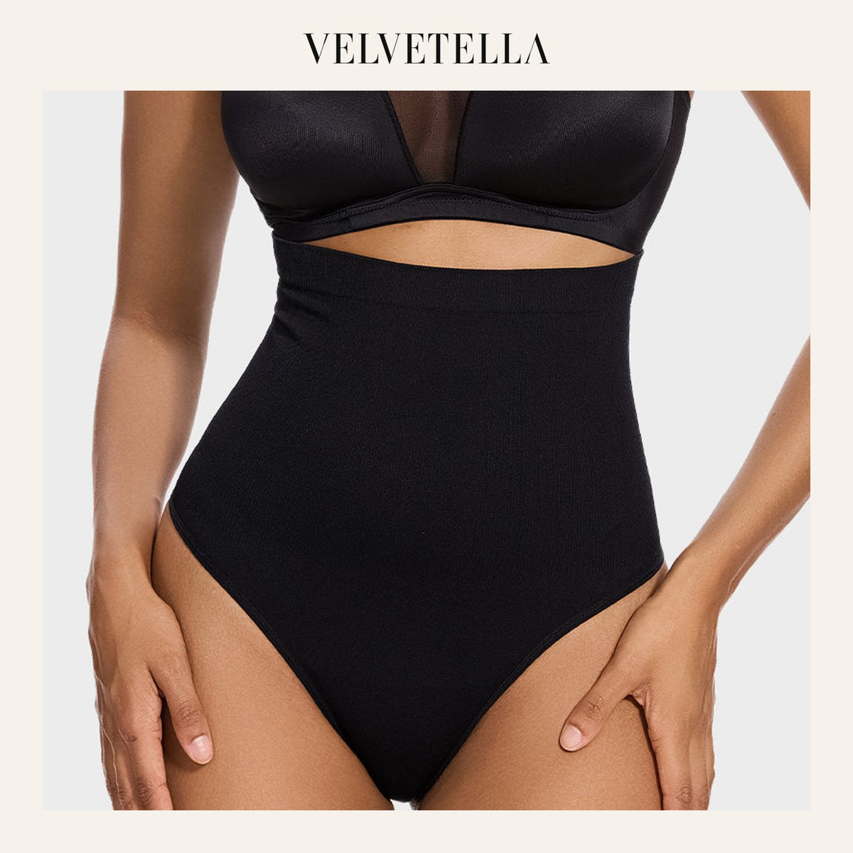 2-Pack High-Waist Tummy Control Thongs | Velvetella