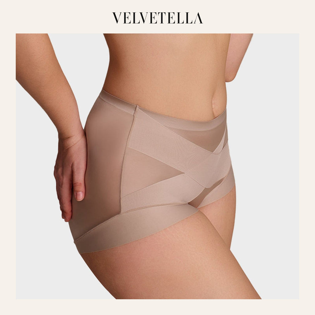 High-Waisted Cross Support Shaping Panties (6-Pack) | Velvetella