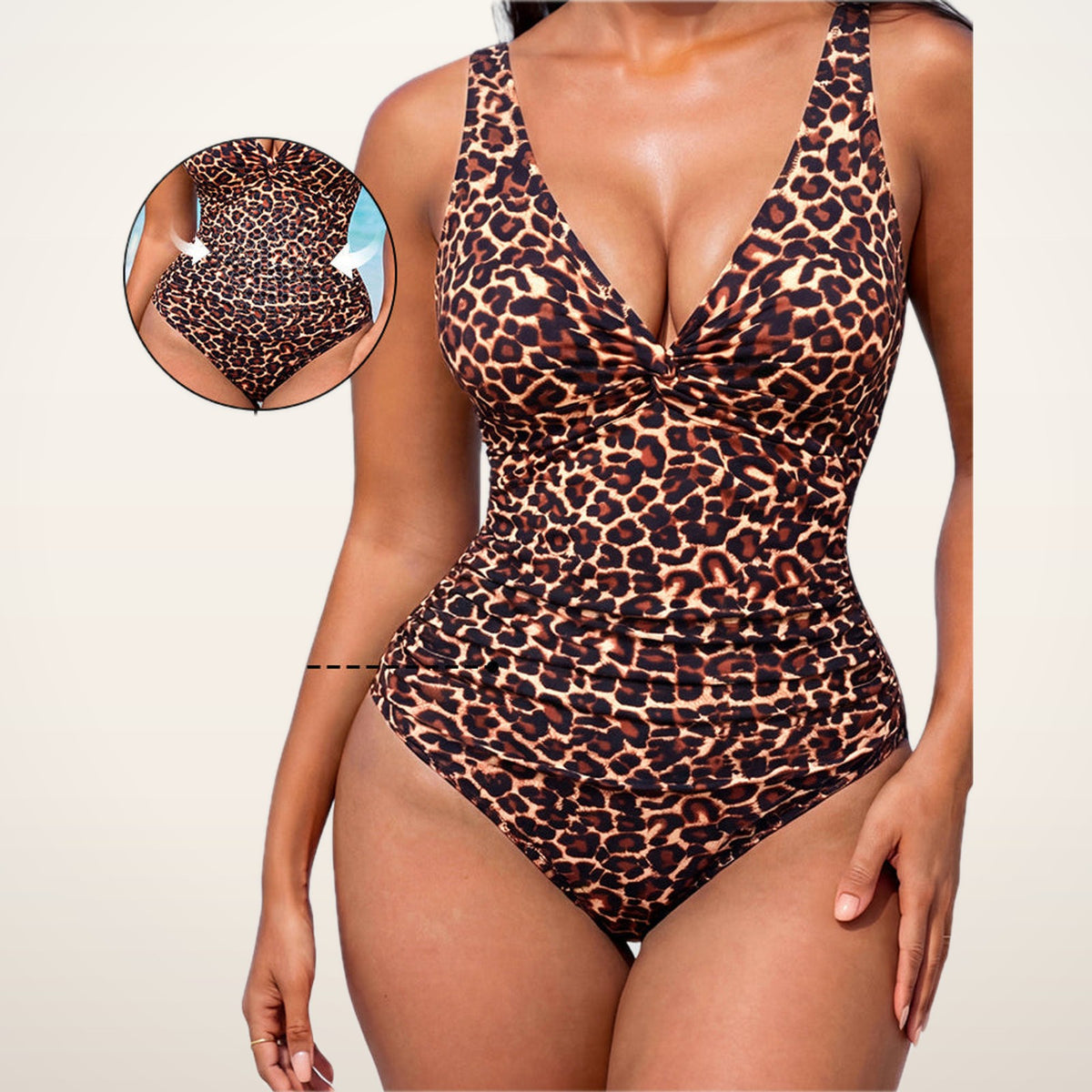 Cora Ruched Twist-Front One-Piece Swimsuit | Velvetella