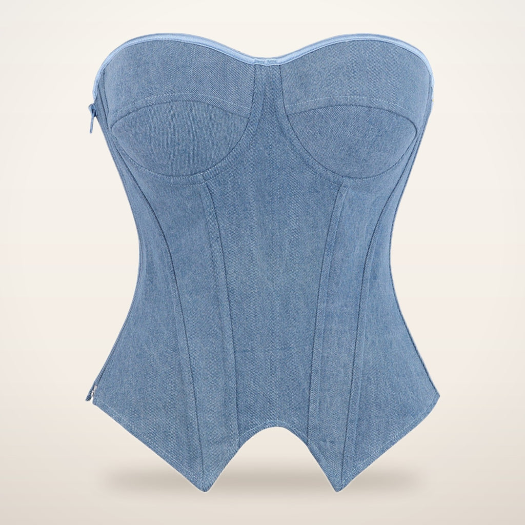 Indie Denim Bustier Top | Velvetella