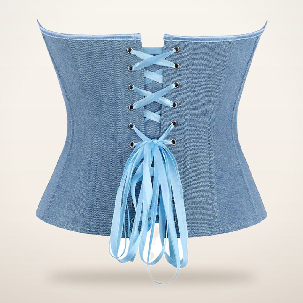 Indie Denim Bustier Top | Velvetella