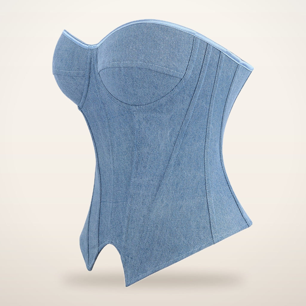 Indie Denim Bustier Top | Velvetella