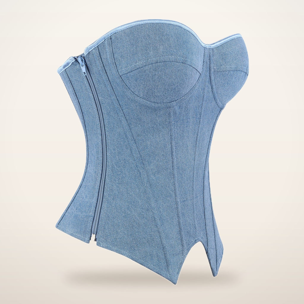 Indie Denim Bustier Top | Velvetella