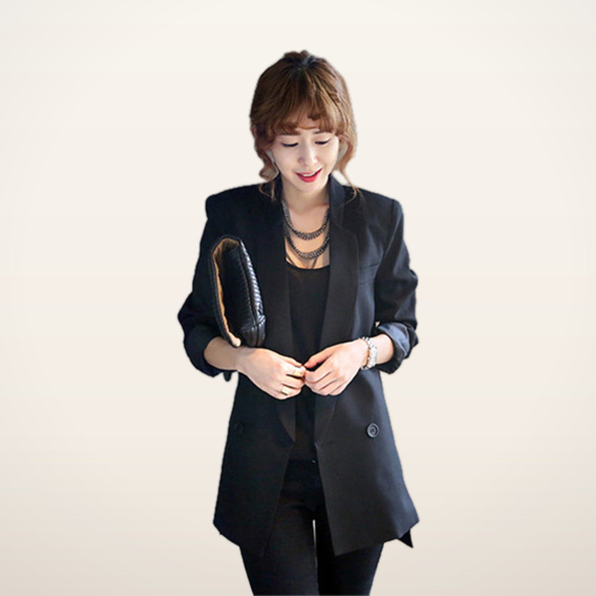 Ines Longline Asymmetric Blazer | Velvetella