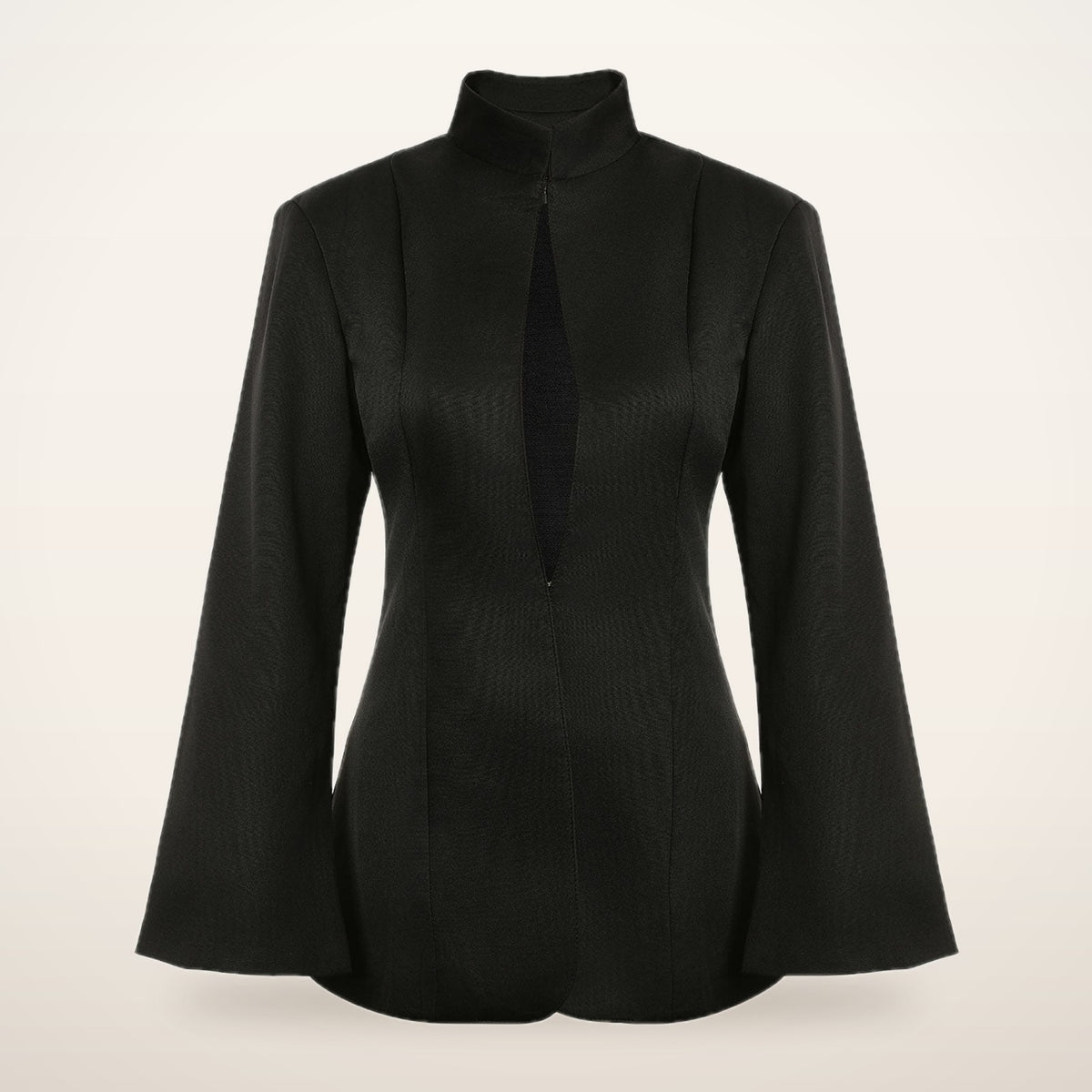 Kaia Stand-Collar Cutout Blazer | Velvetella