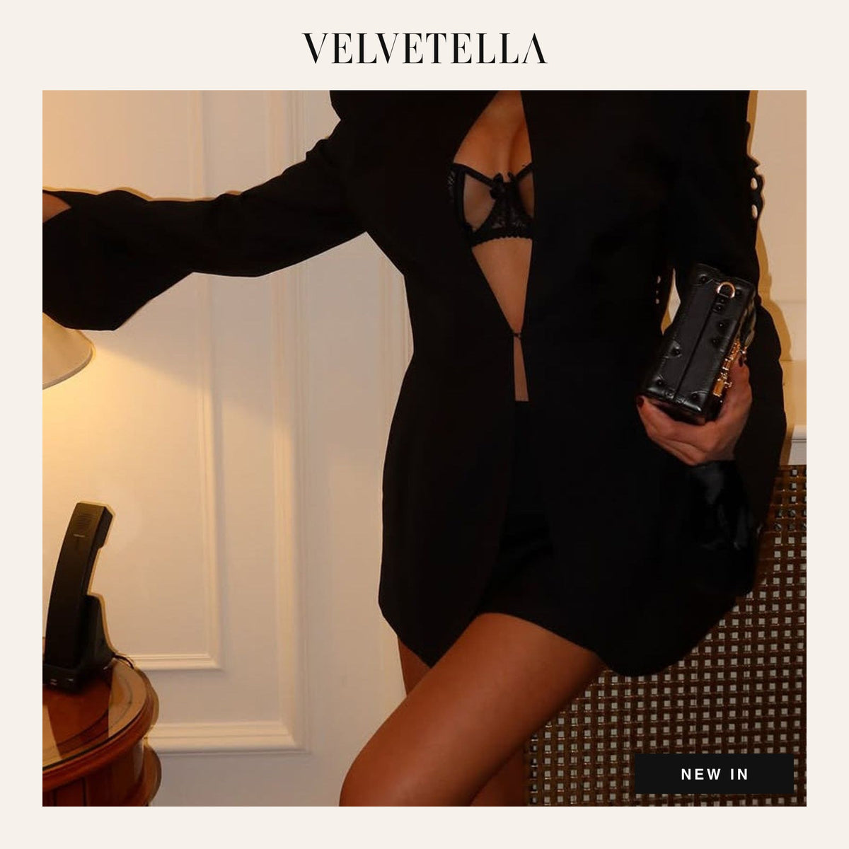 Kaia Stand-Collar Cutout Blazer | Velvetella