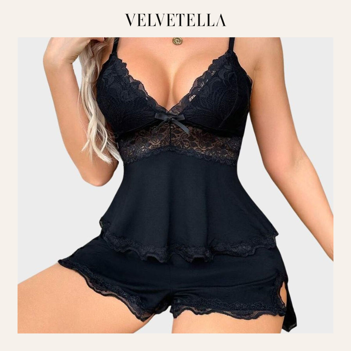 Modal Camisole & Panty Sleepwear Set – Sweet Lingerie for Daily & Holiday Wear | Velvetella