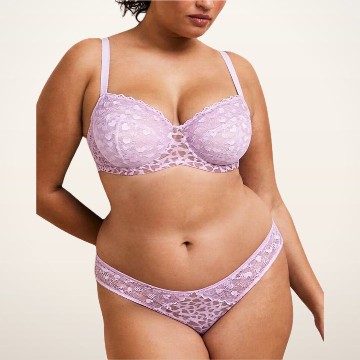 Leopard Heart Lace Sheer Mesh Briefs | Velvetella