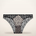Leopard Heart Lace Sheer Mesh Briefs | Velvetella