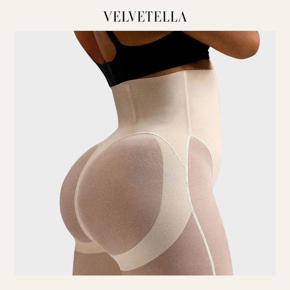Mesh Smooth High-Waisted Mid Thigh Shorts | Velvetella
