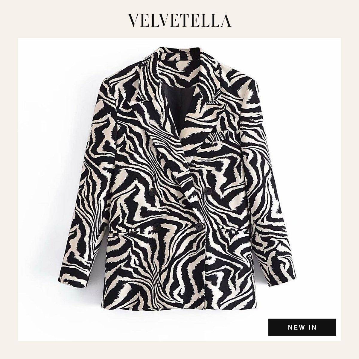 Mira Zebra Print Blazer | Velvetella