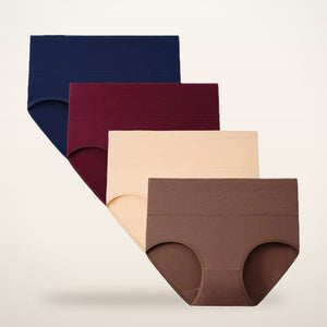 Coco Curve Cotton High-Rise Briefs · Set of 4 | Velvetella
