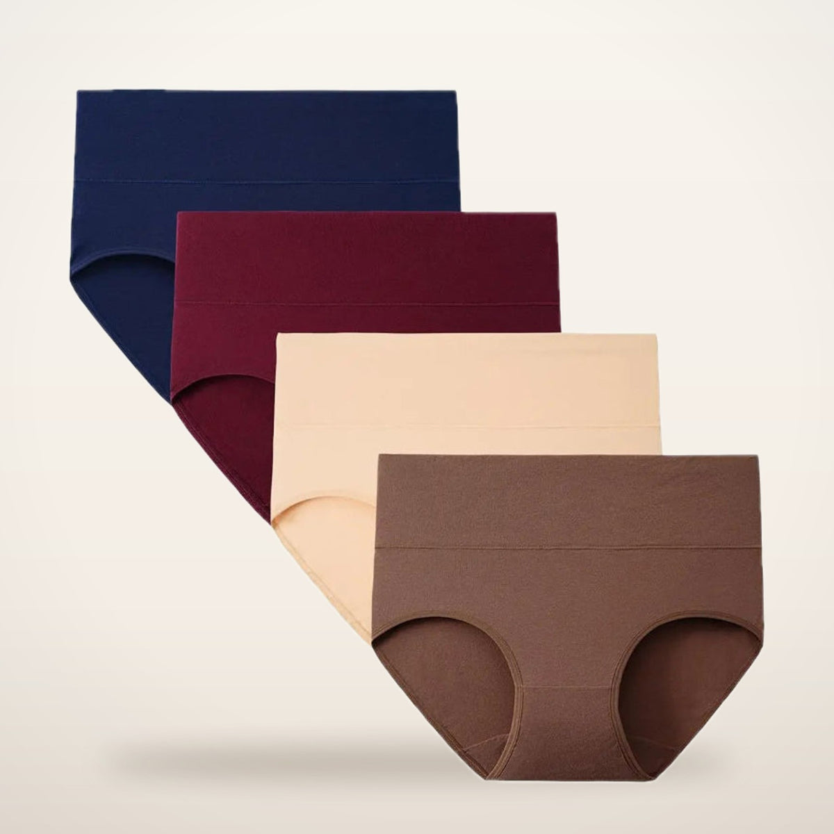 Coco Curve Cotton High-Rise Briefs · Set of 4 | Velvetella