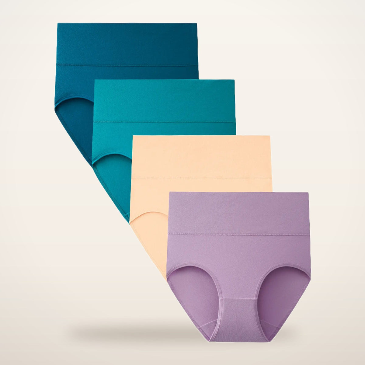 Coco Curve Cotton High-Rise Briefs · Set of 4 | Velvetella