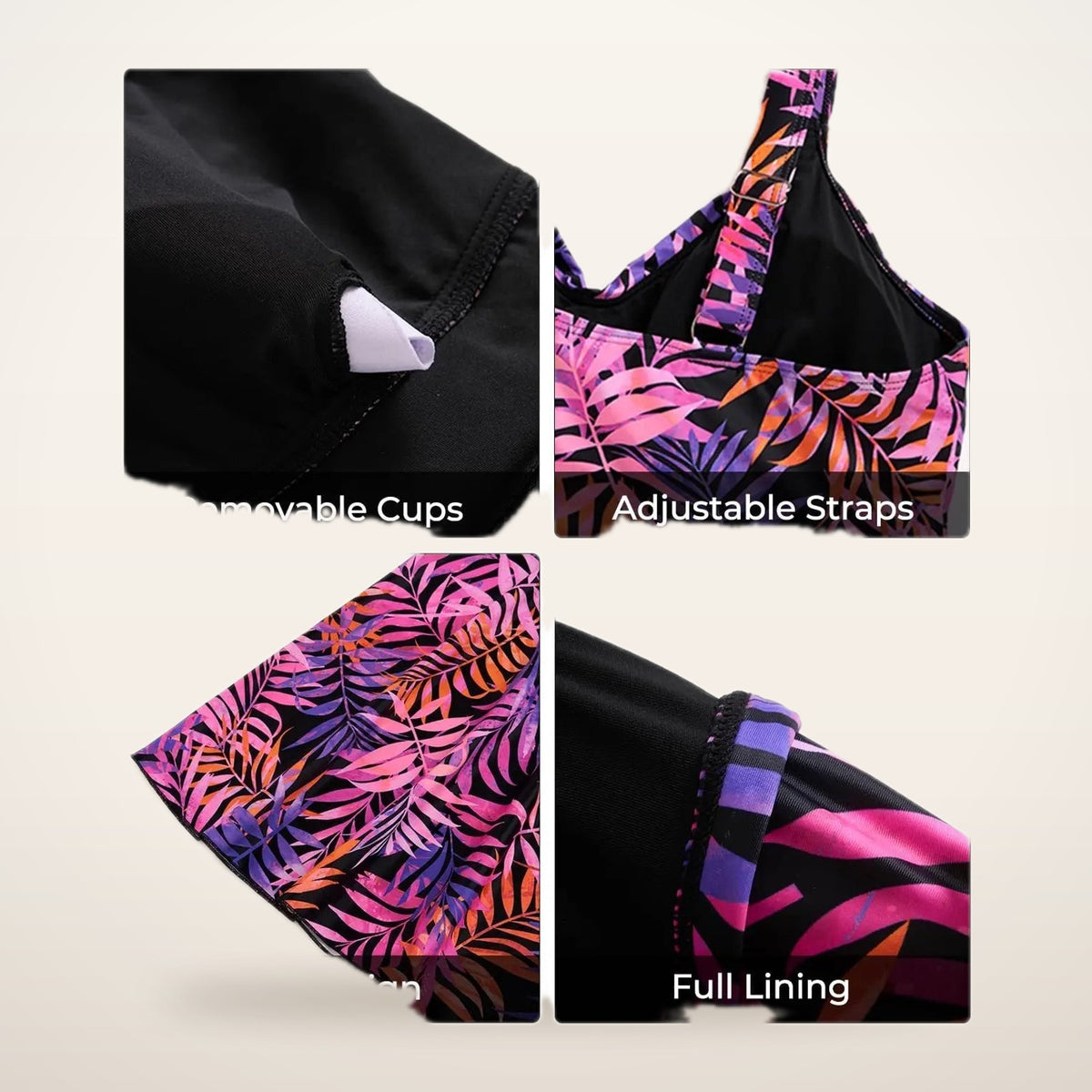 Cora Curve Tankini Swim Dress & Shorts Set | Velvetella