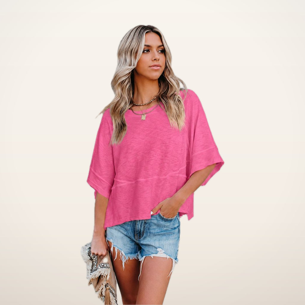 Relaxed Flared Sleeve T-Shirt | Velvetella