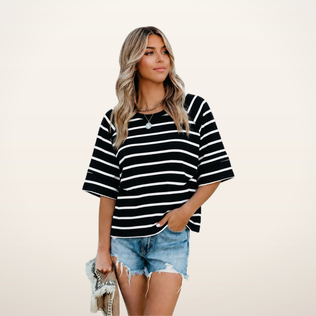 Relaxed Flared Sleeve T-Shirt | Velvetella