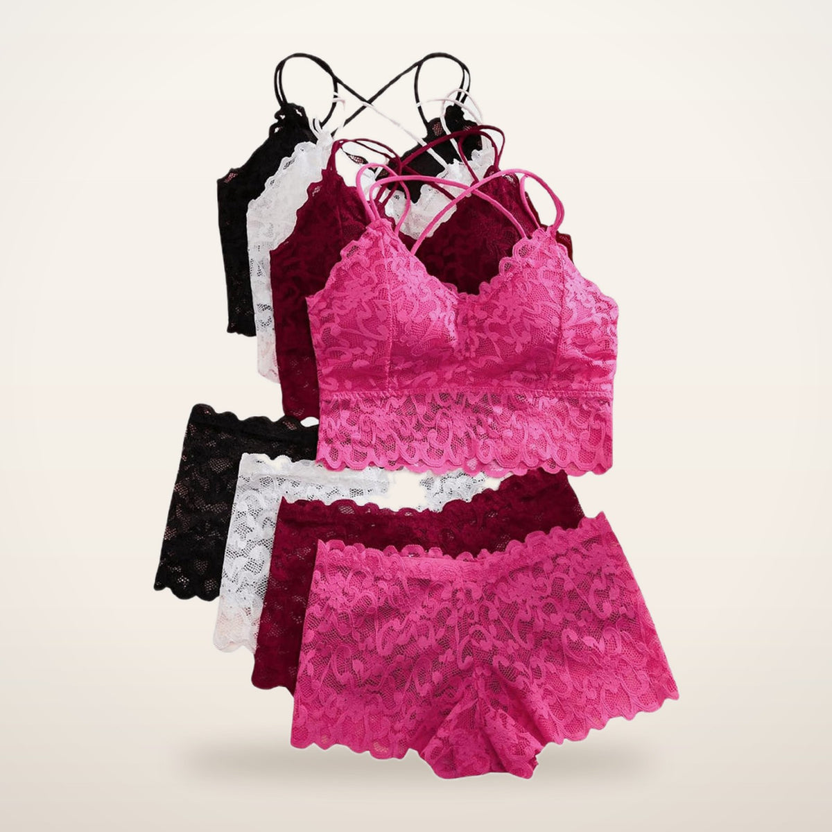 Romantic Lace Bralette & Panty Bundle | Velvetella