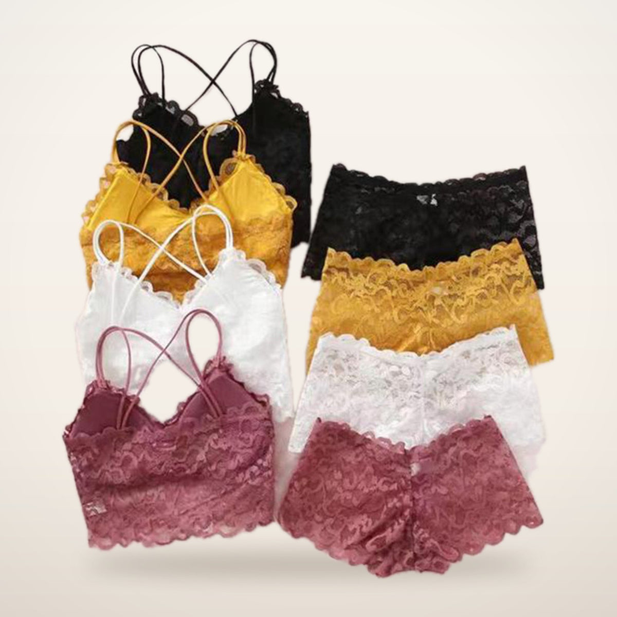 Romantic Lace Bralette & Panty Bundle | Velvetella