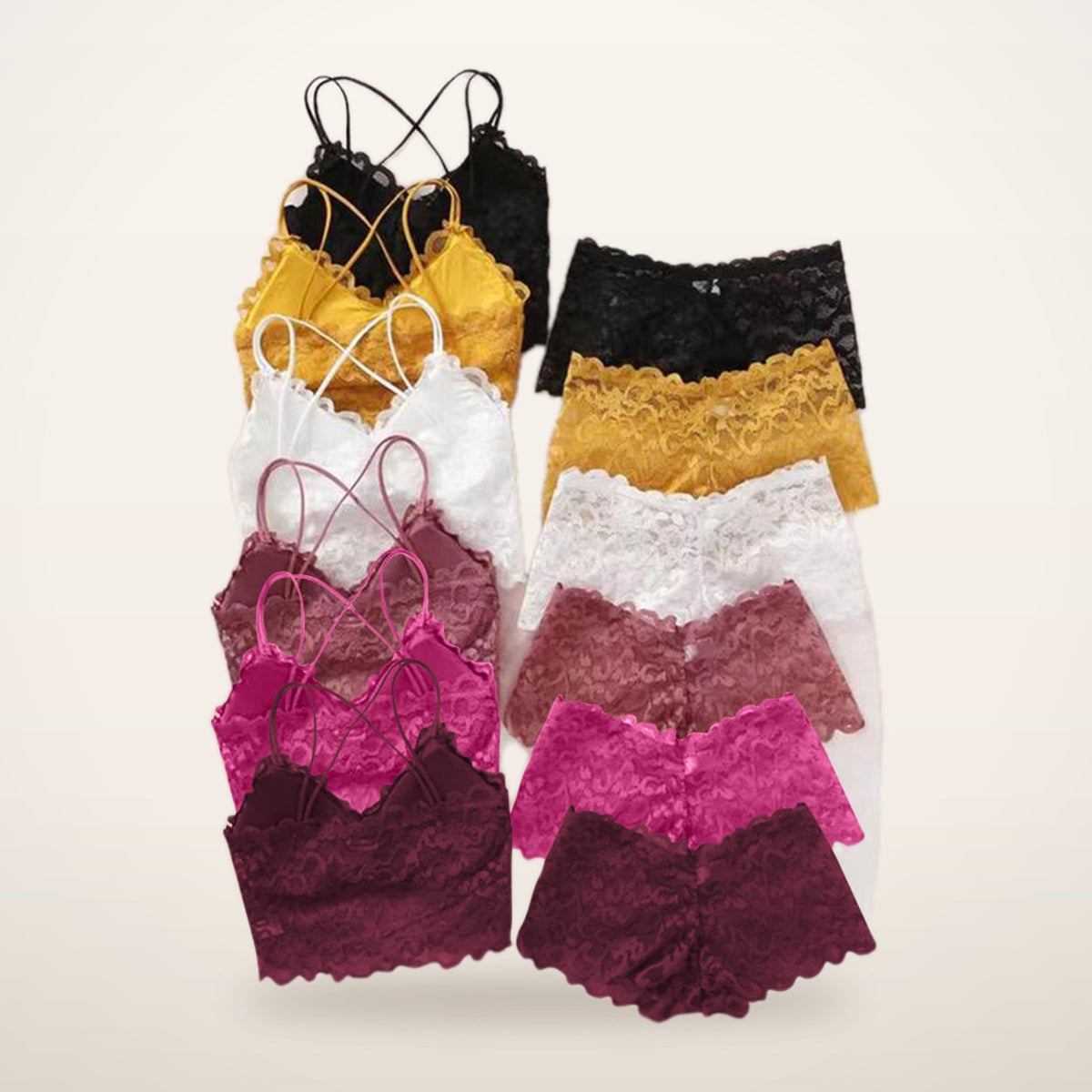 Romantic Lace Bralette & Panty Bundle | Velvetella