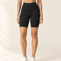 Sculpt Biker Short 6" in Black – front | Velvetella