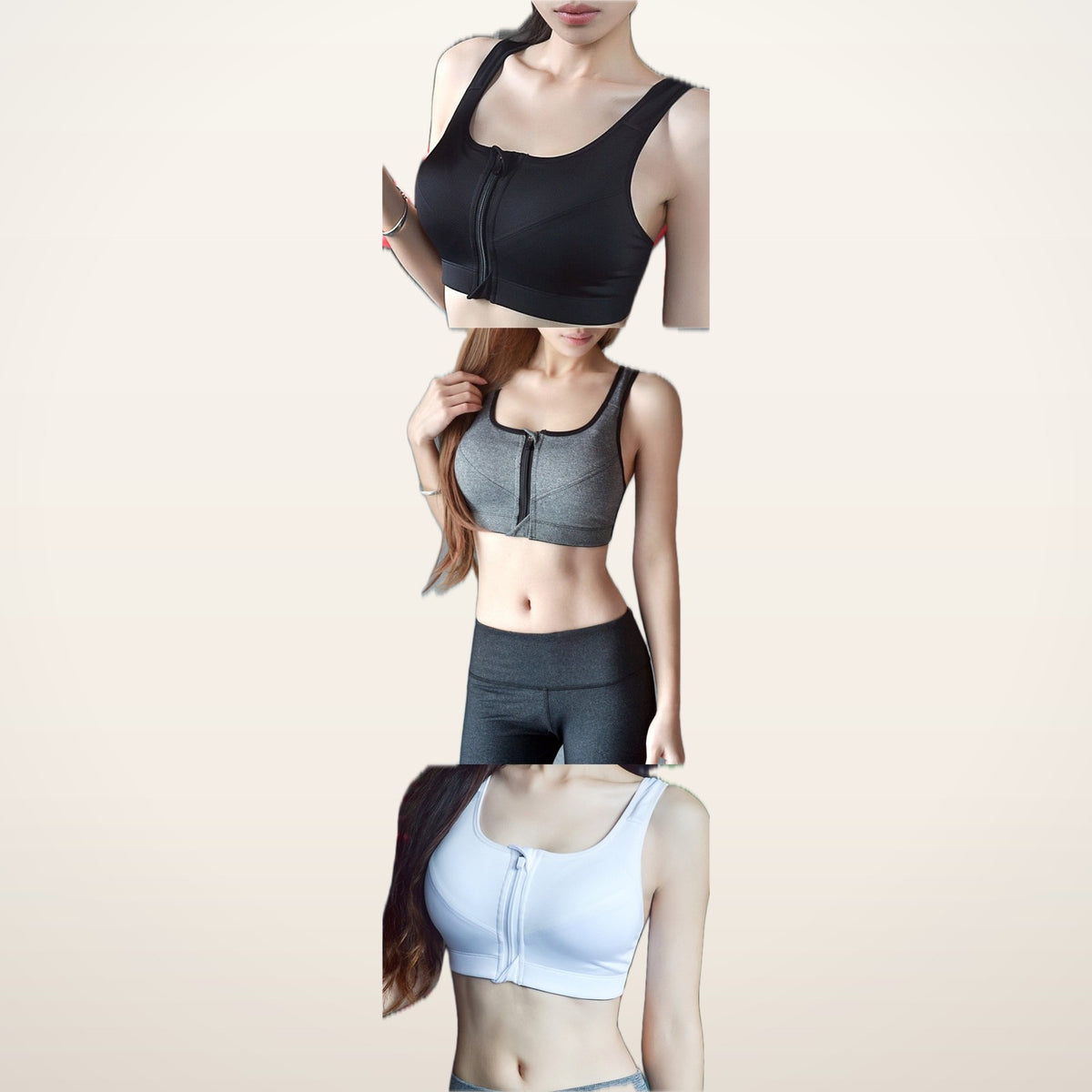 Sculpt Zip-Front High-Support Bra | Velvetella