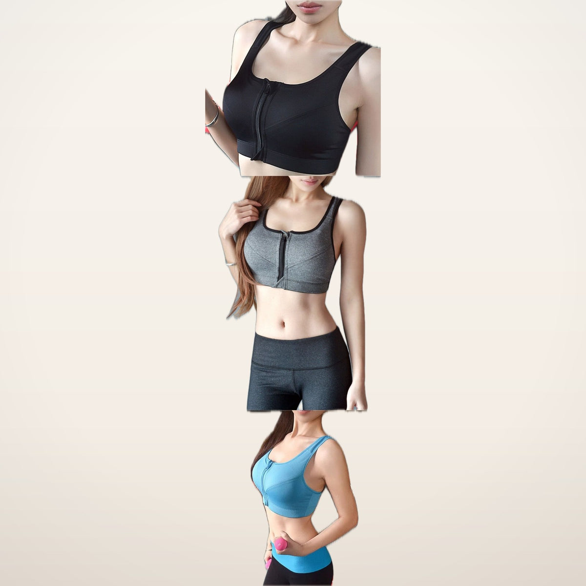 Sculpt Zip-Front High-Support Bra | Velvetella