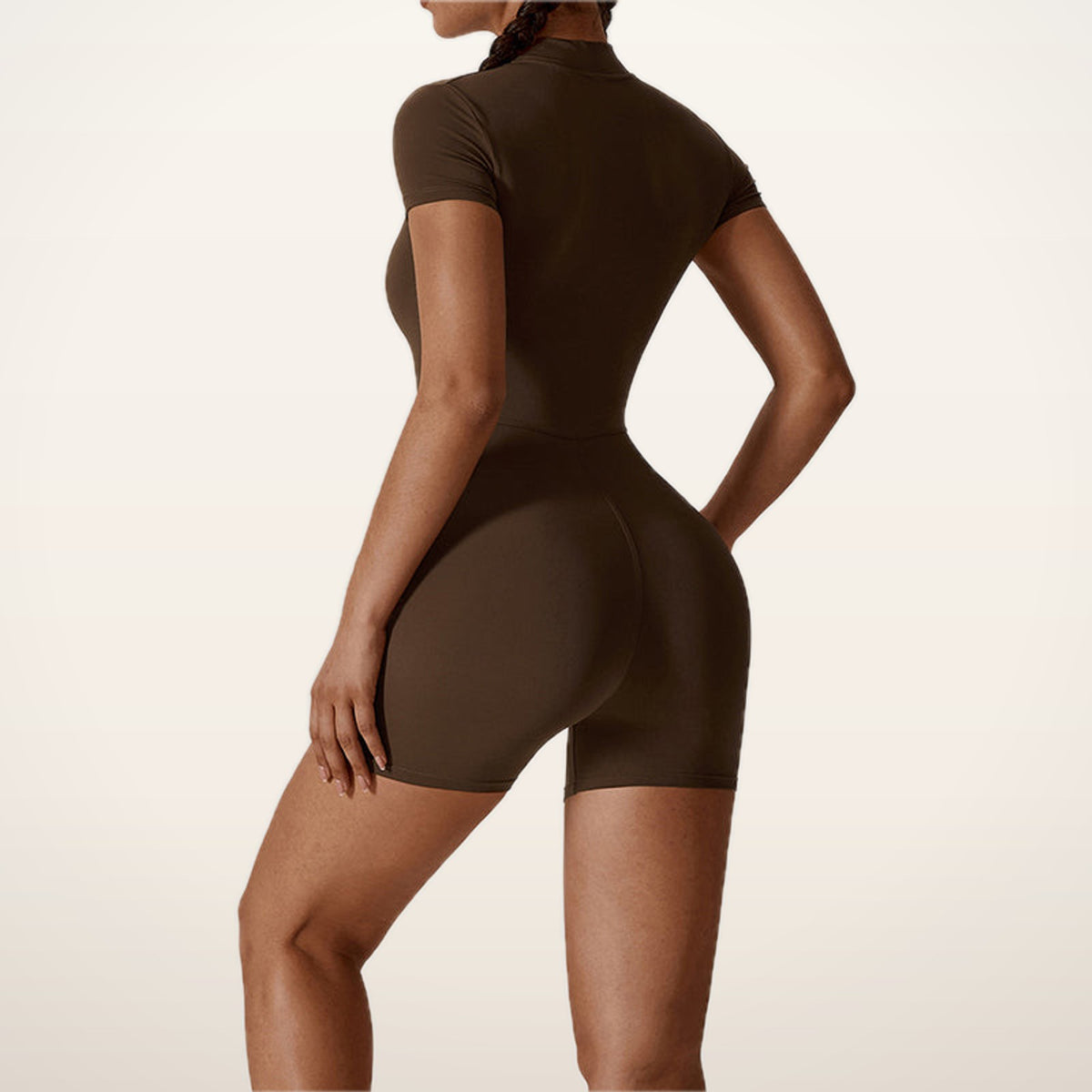 Sculpt Zip Short-Sleeve Jumpsuit | Velvetella