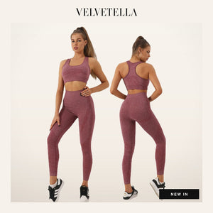 Seamless Crop Top & Legging Set | Velvetella