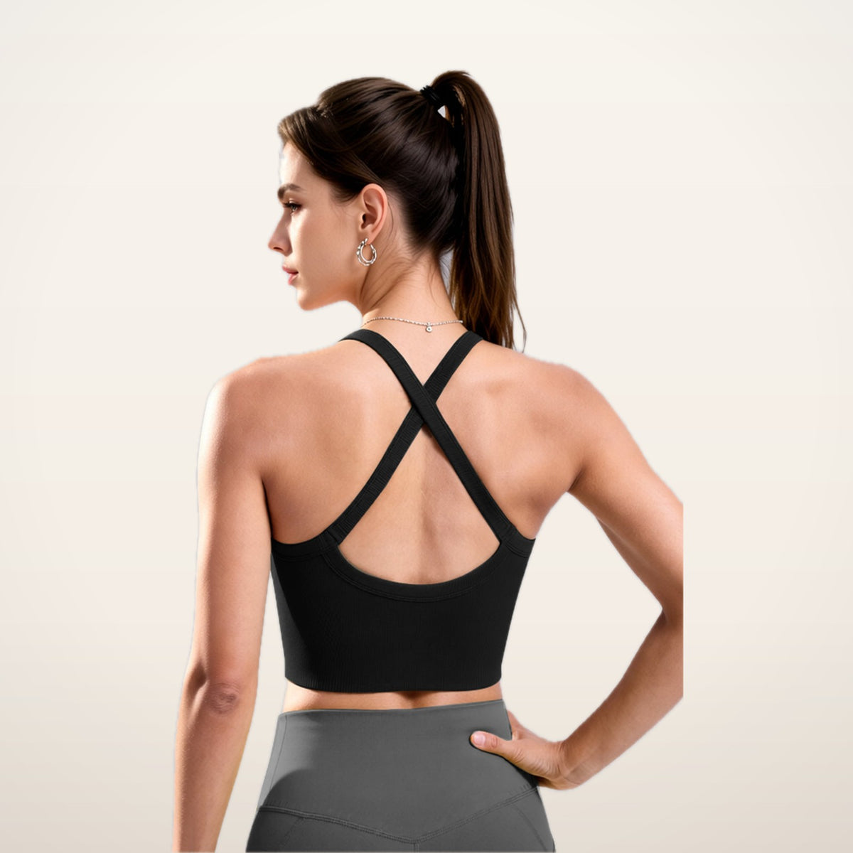 Seamless Cross-Strap Bra Tank | Velvetella