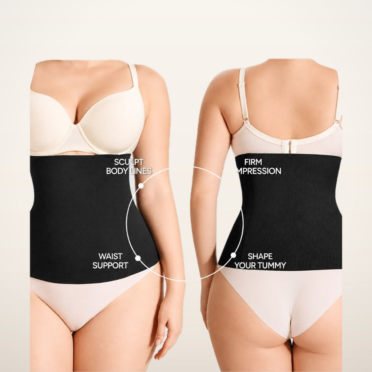 Seamless High-Compression 4-Bone Waist Trainer | Velvetella