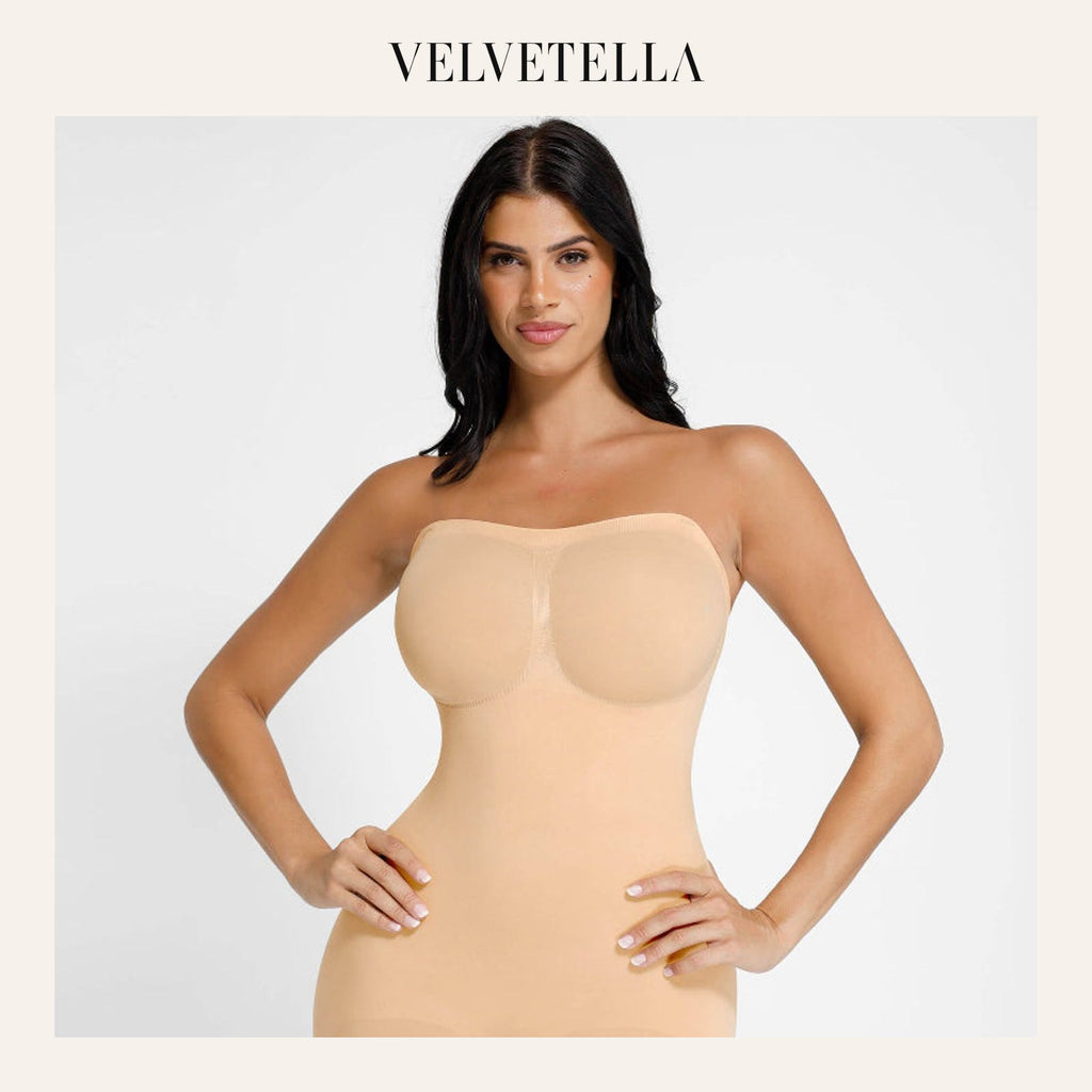 Seamless Strapless Bodysuit with Removable Straps | Velvetella
