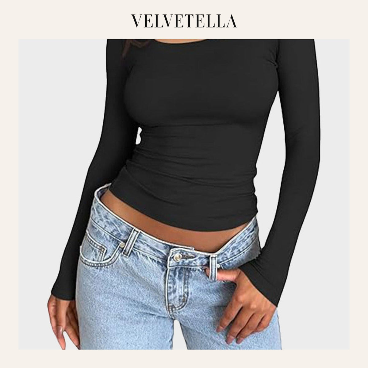Slim-Fit Square-Neck Crop Top | Velvetella