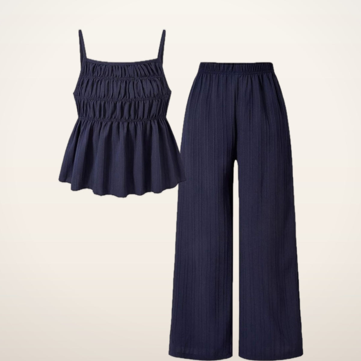 Nina Cami Top & Wide-Leg Pants Set | Velvetella