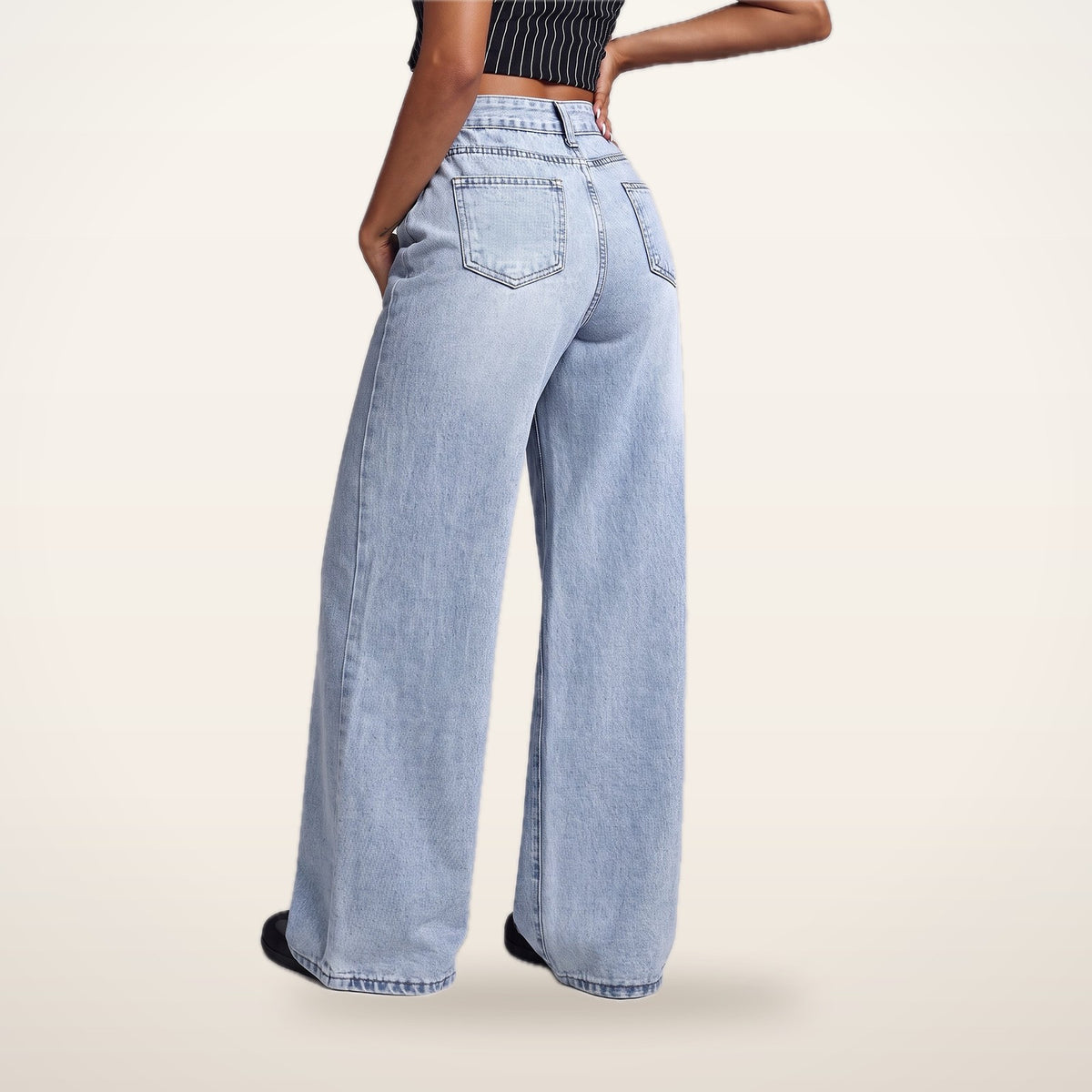 Starla Rhinestone Heart Wide-Leg Jeans | Velvetella